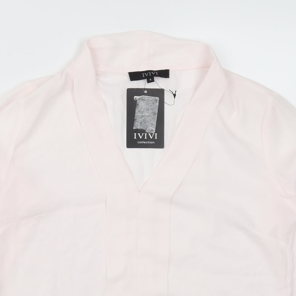 IVIVI Womens Pink   Basic Blouse Size S