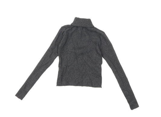 Pull&Bear Womens Grey  Knit Pullover Jumper Size S