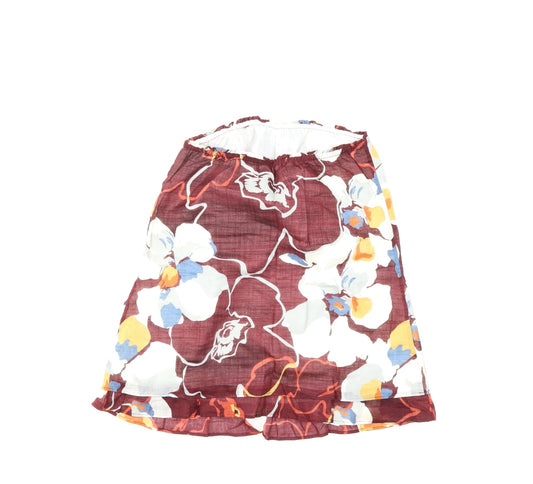 Hollister Womens Red Floral  Basic Blouse Size M