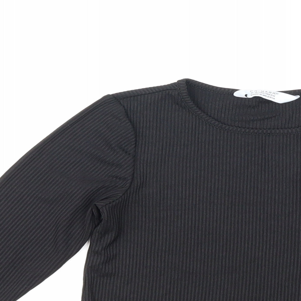Primark Girls Black   Basic T-Shirt Size 9 Years