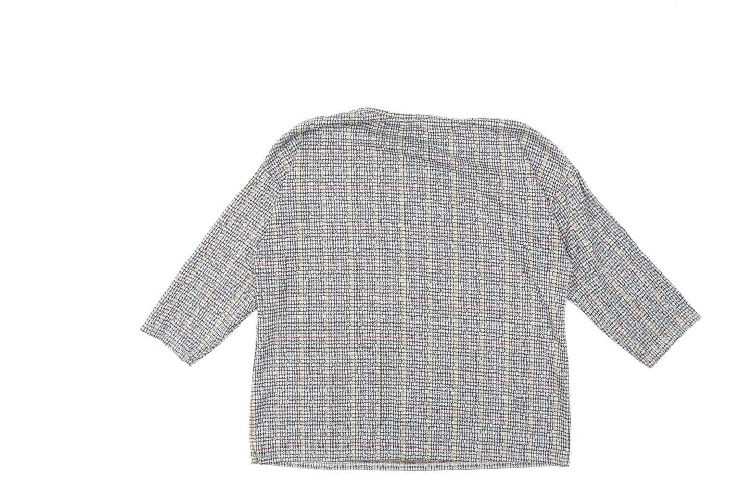 Papaya Womens Grey Check  Basic T-Shirt Size 16