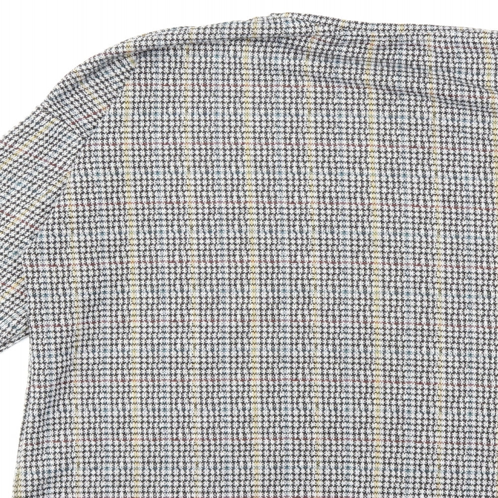 Papaya Womens Grey Check  Basic T-Shirt Size 16