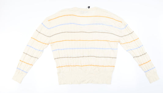 Marks and Spencer  Womens Ivory Striped  Pullover Jumper Size XL