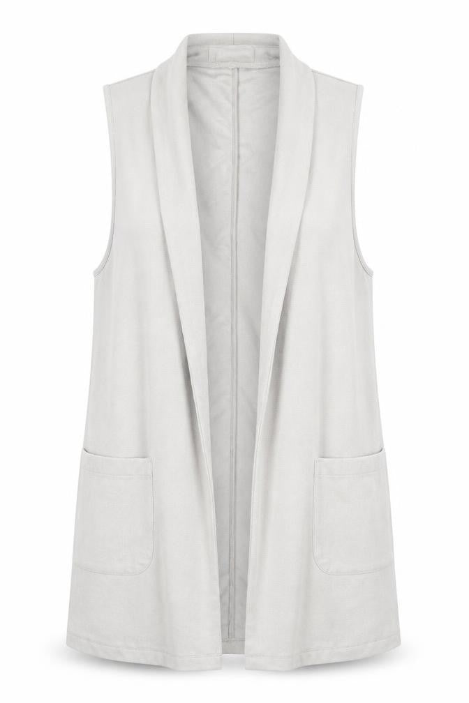 Front view of Wallis women’s grey jacket waistcoat, size M