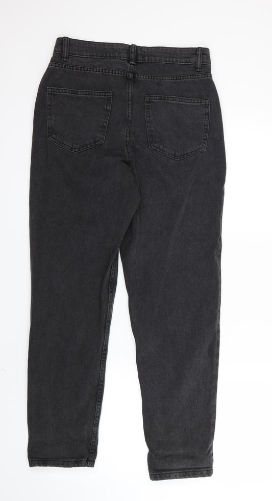Denim Co. Womens Black  Denim Straight Jeans Size 8 L28 in