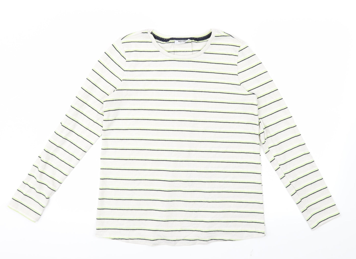 Nocozo Womens Green Striped Knit Pullover Jumper Size 10