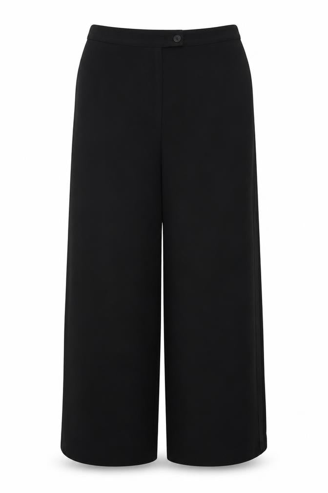 Front view of Next women’s black trousers, size UK 12, 23-inch leg