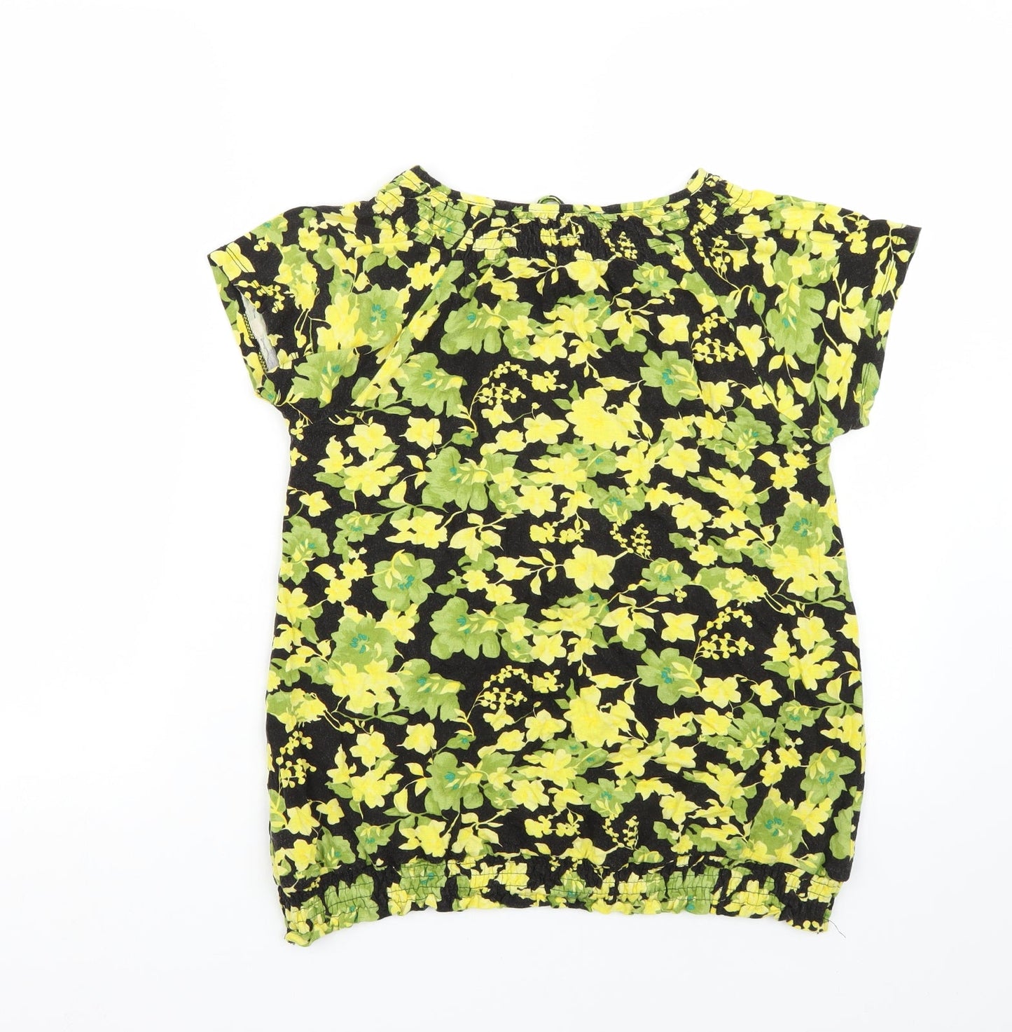Debenhams Womens Black Floral  Basic T-Shirt Size L