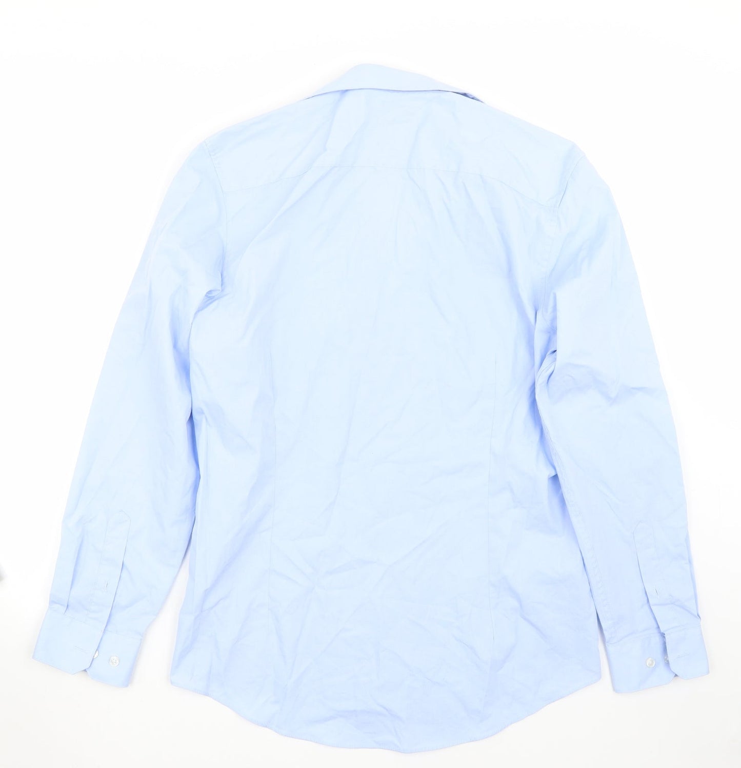 Burton Mens Blue  Canvas  Button-Up Size 15.5