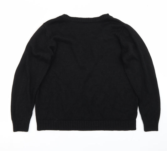 Anthology Womens Black   Pullover Jumper Size M