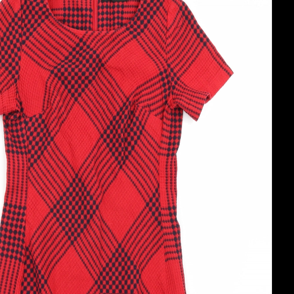 Collection London Womens Red  Rayon A-Line  Size 8