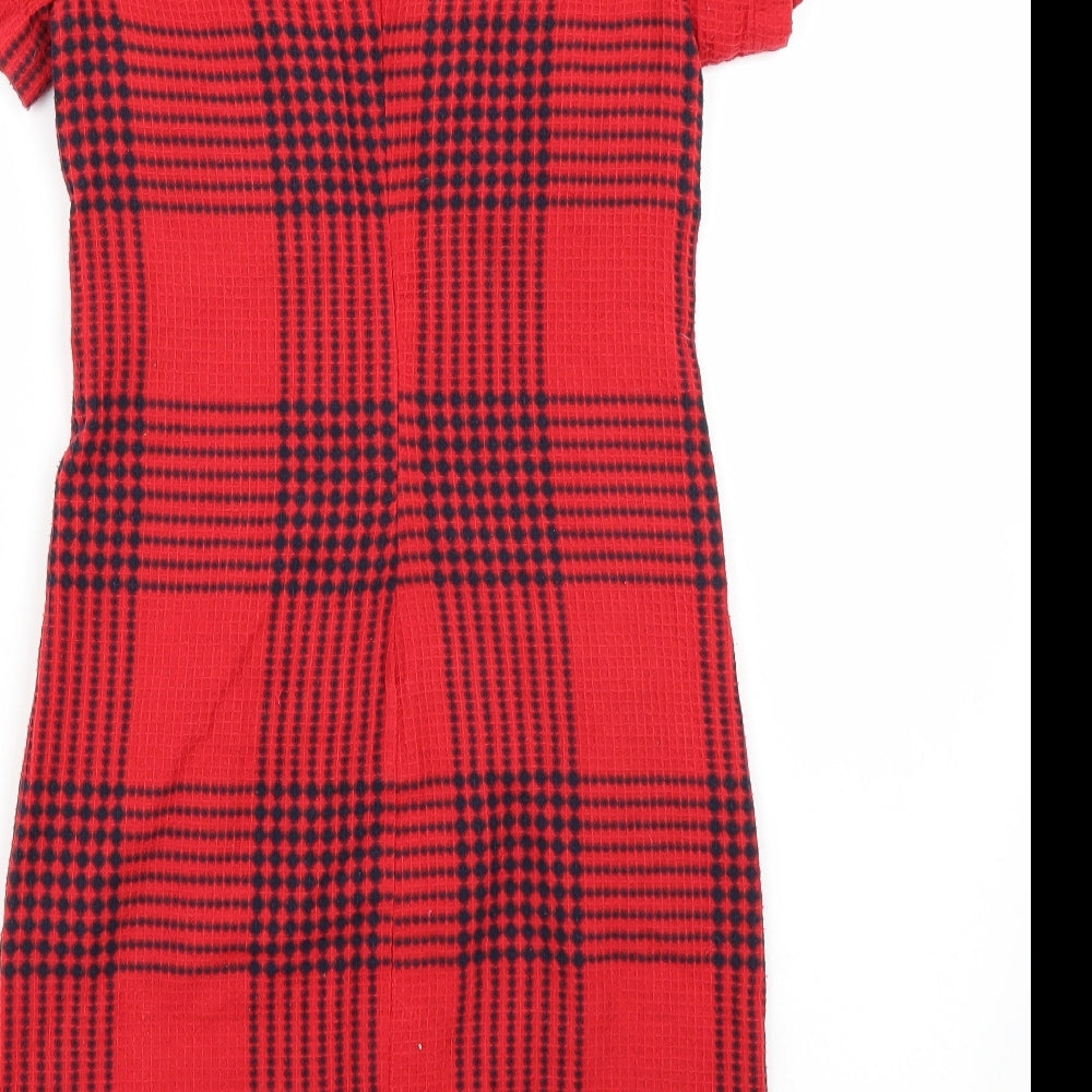 Collection London Womens Red  Rayon A-Line  Size 8