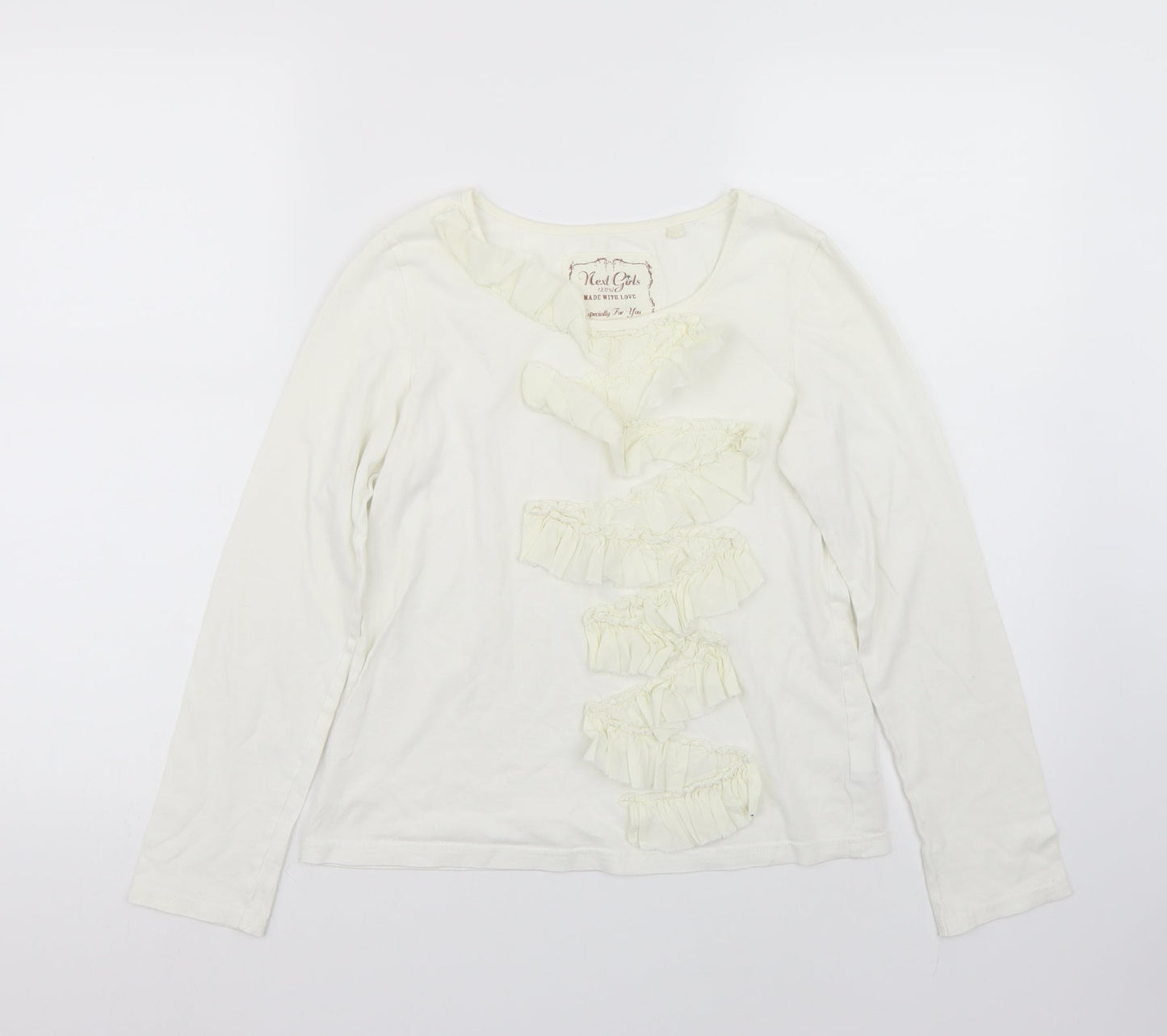 NEXT Girls White   Basic T-Shirt Size 11 Years