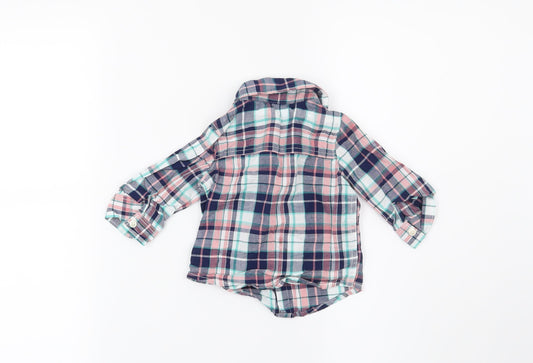 Carters Boys Blue Check  Basic Button-Up Size 3-6 Months