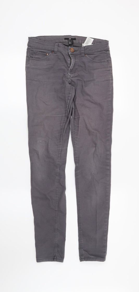H&M Womens Grey   Skinny Jeans Size 28 in L29 in
