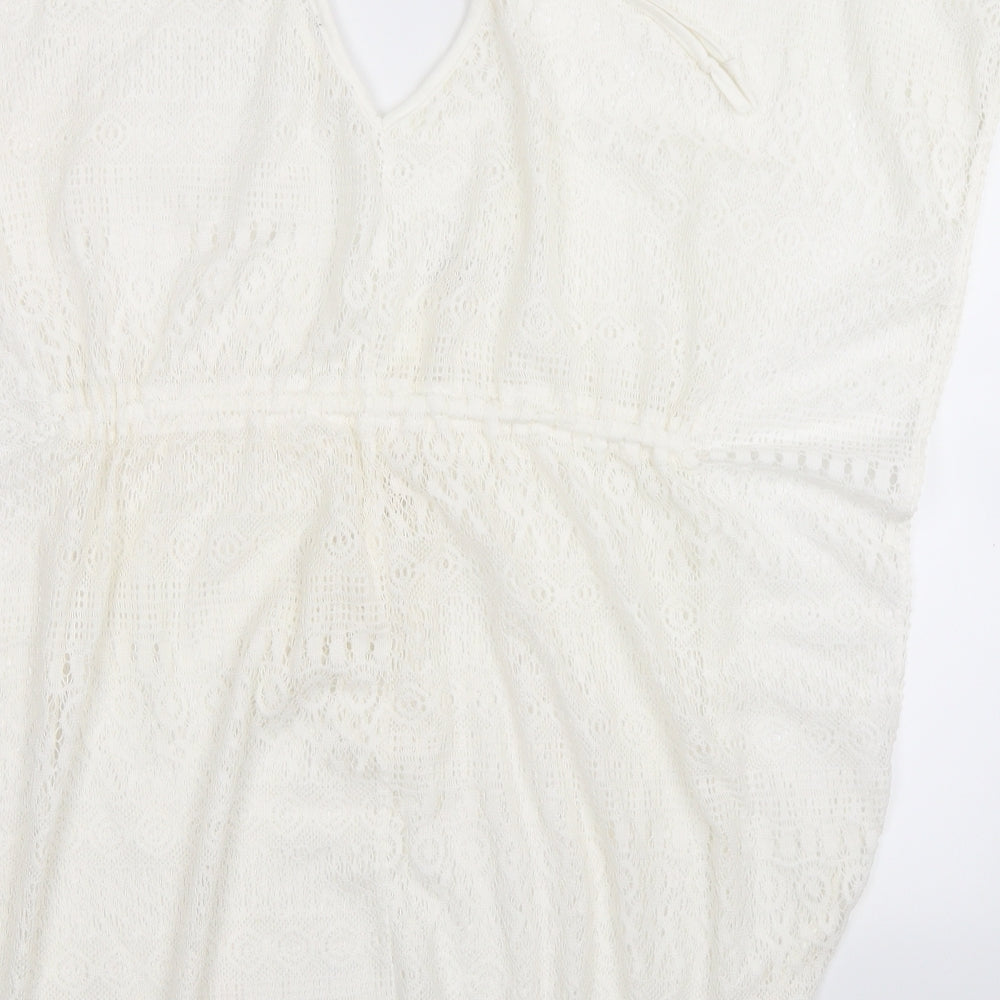 Preworn Womens White  Knit Pullover Jumper One Size