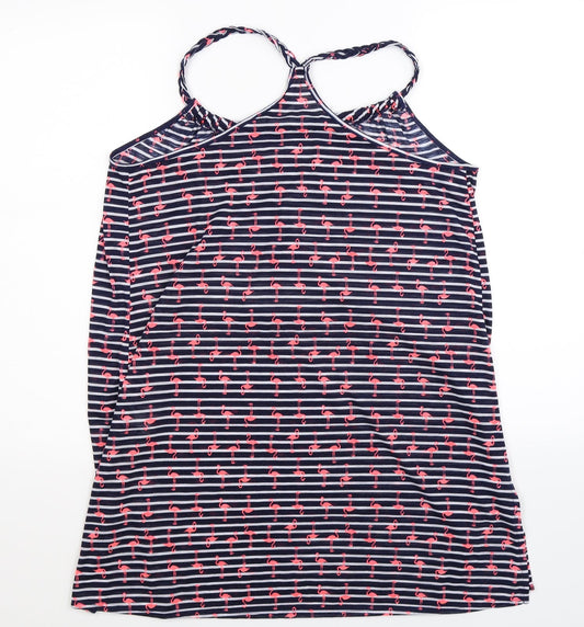 George Womens Blue Striped  Mini  Size M