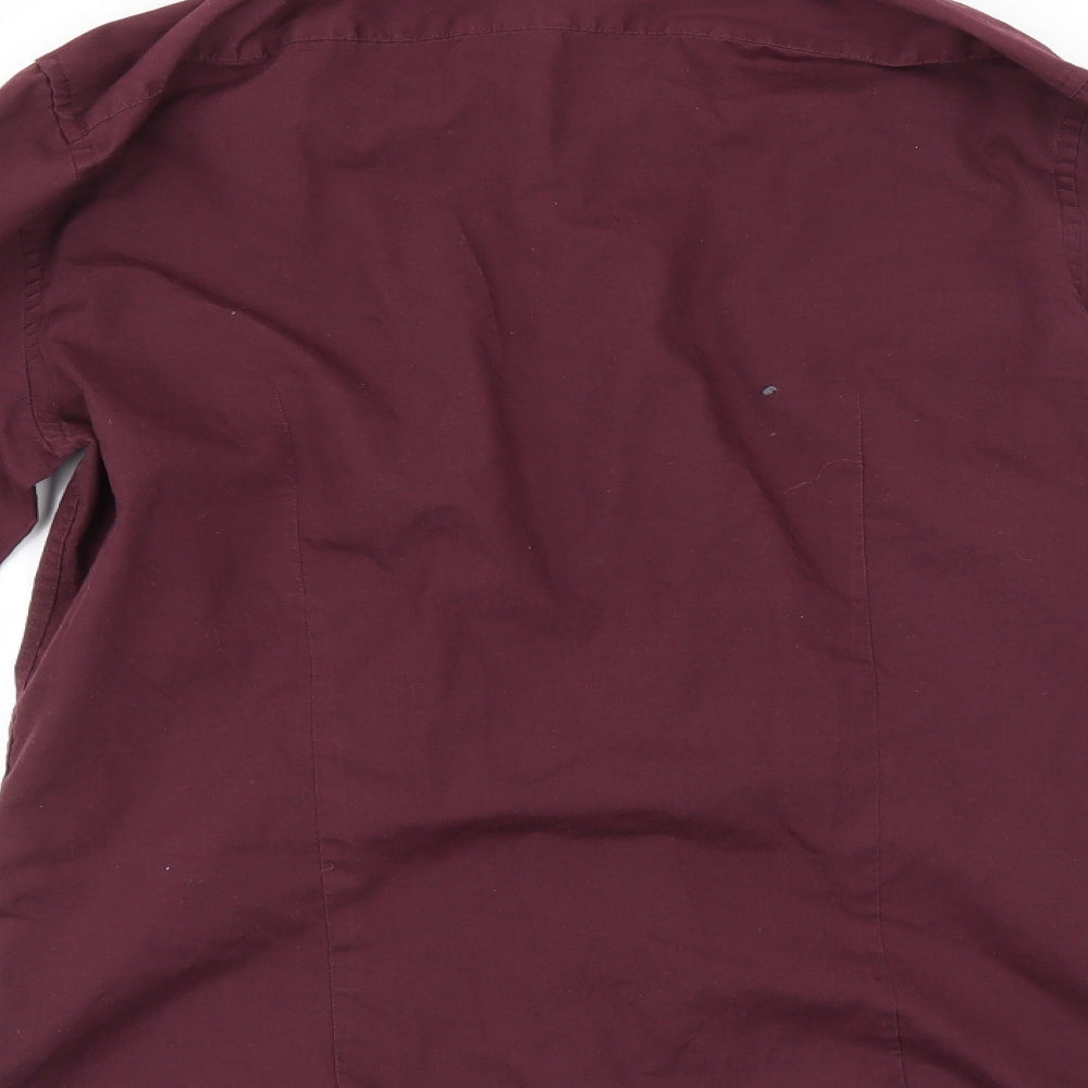 H&M Mens Red    Button-Up Size M