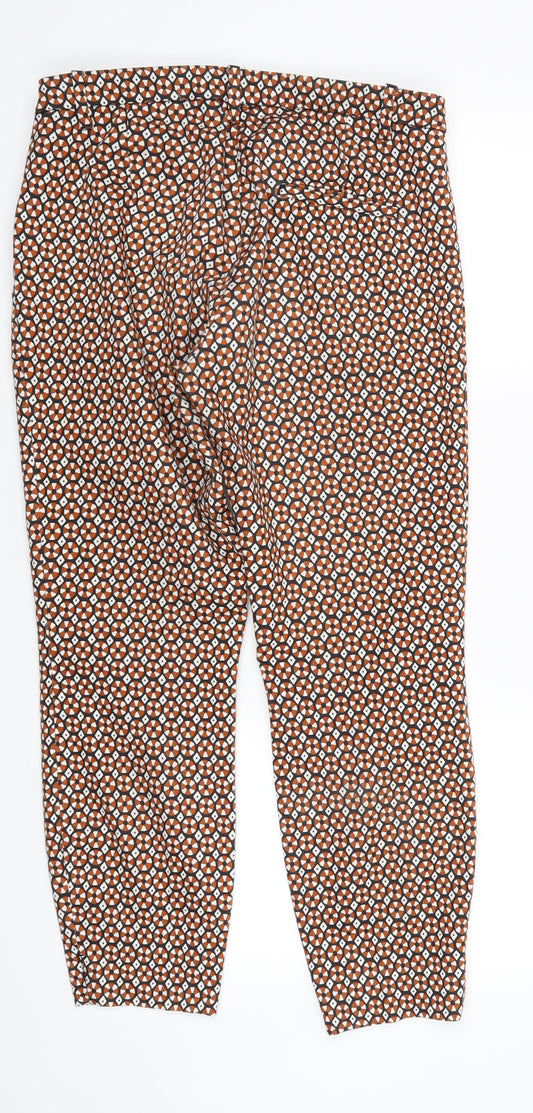 H&M Womens Multicoloured Polka Dot  Trousers  Size 10 L28 in