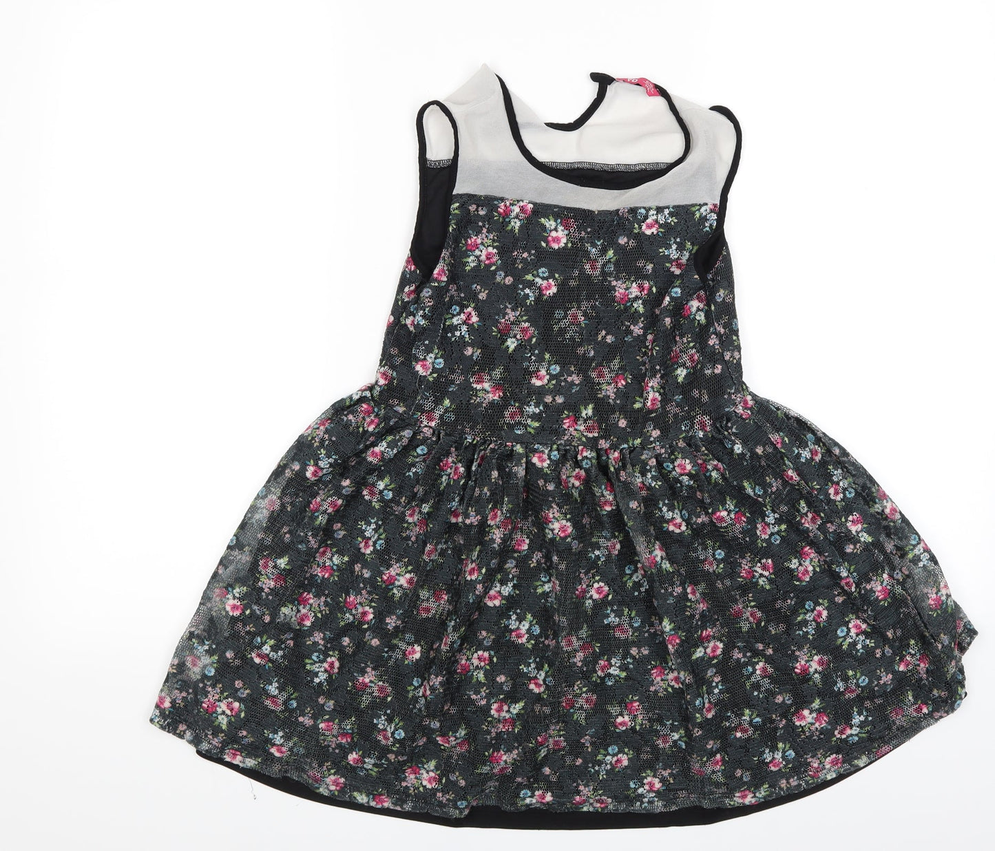 YD Girls Multicoloured Floral  T-Shirt Dress  Size 9-10 Years