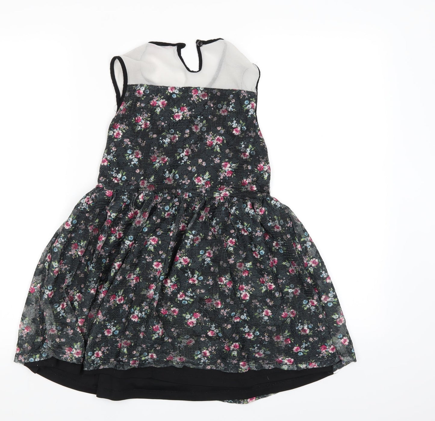 YD Girls Multicoloured Floral  T-Shirt Dress  Size 9-10 Years