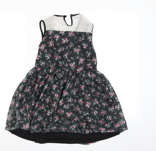 YD Girls Multicoloured Floral  T-Shirt Dress  Size 9-10 Years