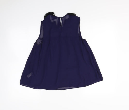 Topshop Womens Blue   Basic Tank Size 8