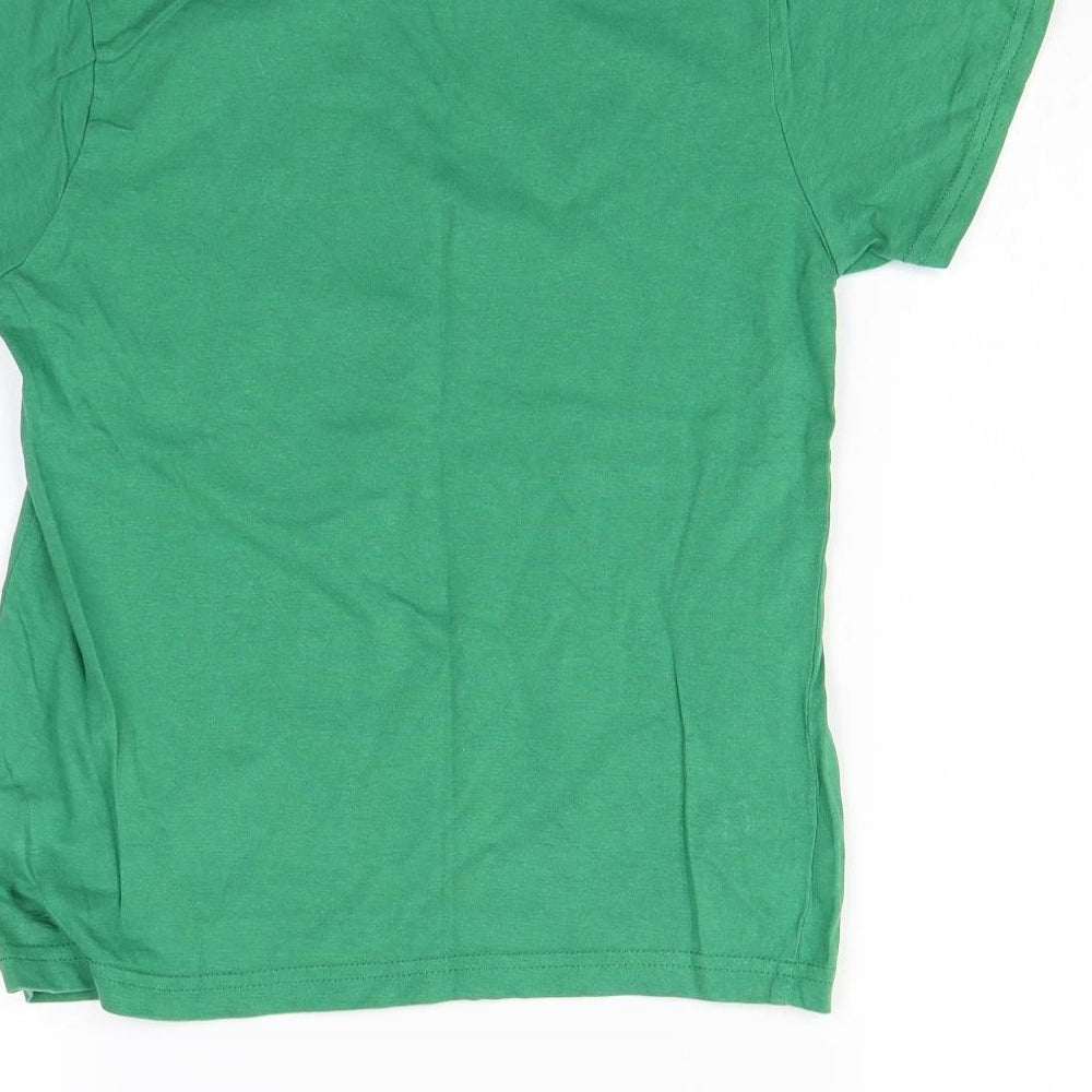 Primark Boys Green   Basic T-Shirt Size 7 Years