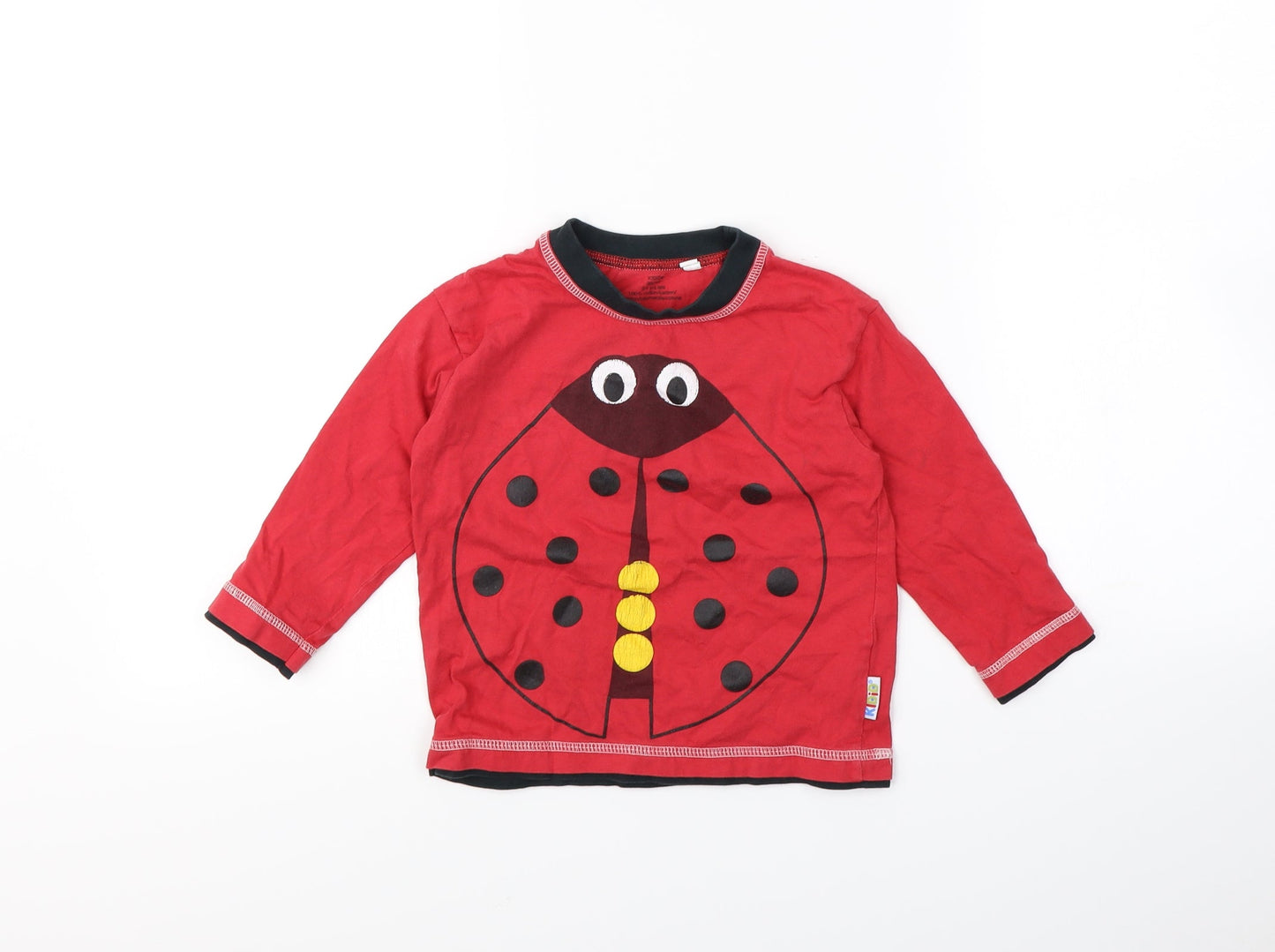 Kidid Boys Red   Pullover T-Shirt Size 3-4 Years