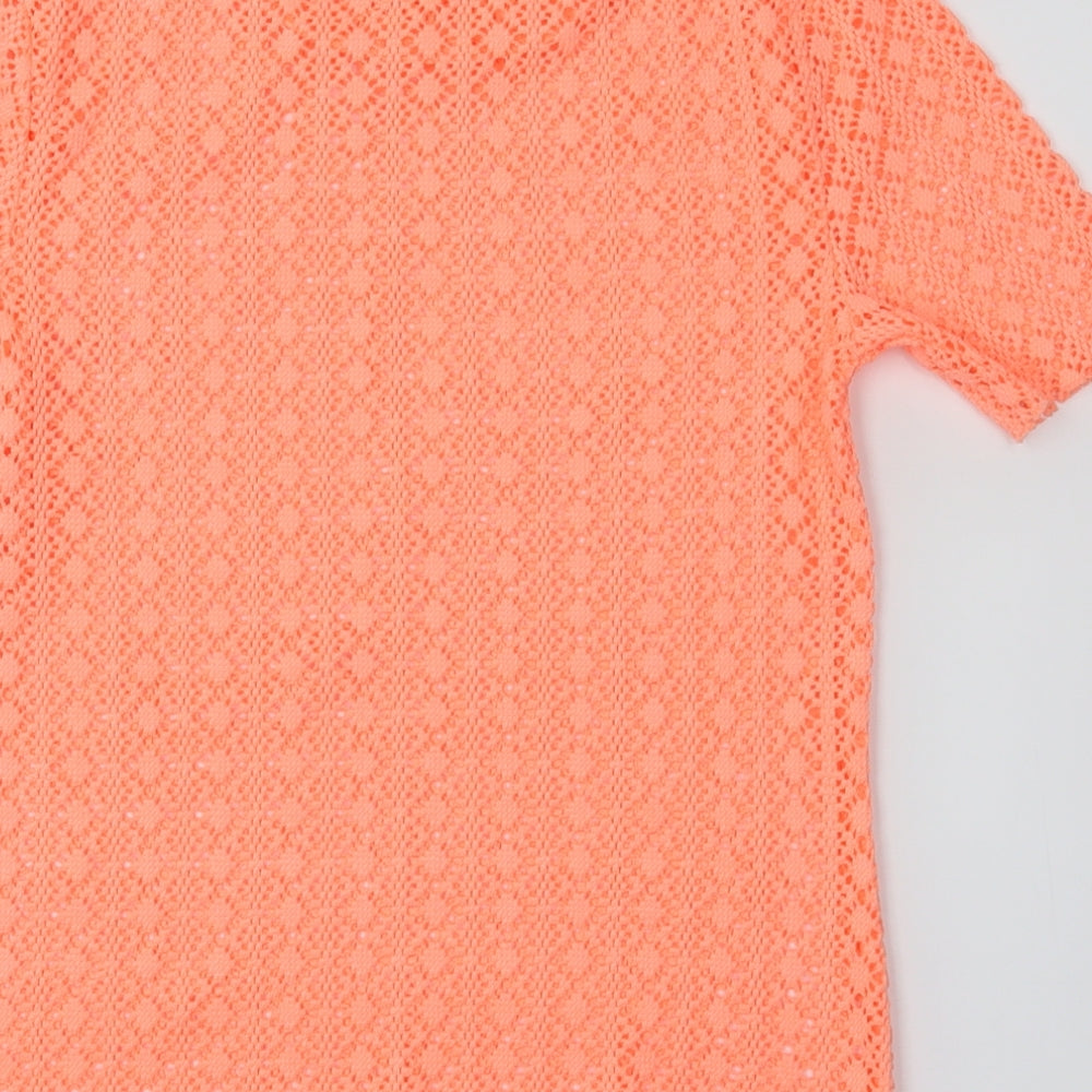 Bershka Womens Orange   Pullover Jumper Size S  - neon