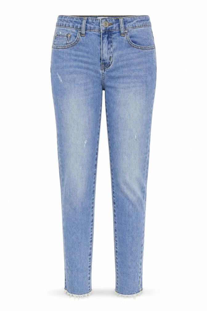 Front view of Visage women’s blue denim skinny jeans, size UK 27, 29-inch leg
