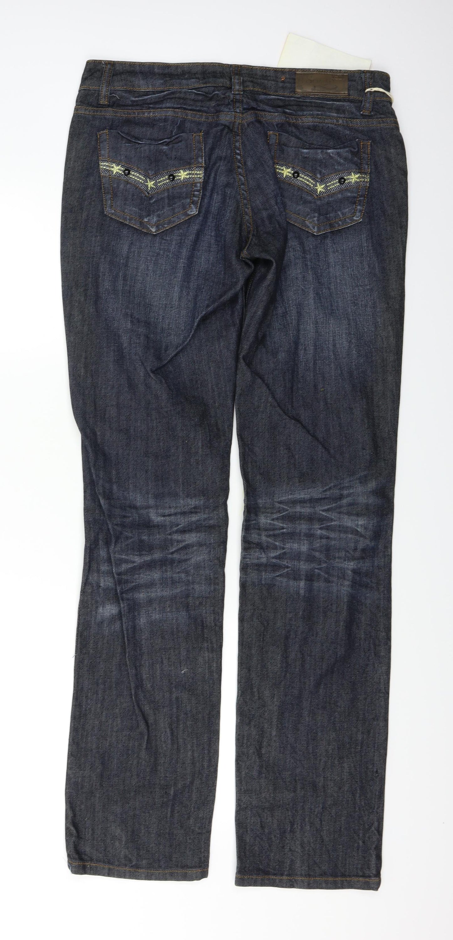 Sciapai Womens Blue  Denim Straight Jeans Size S L32 in