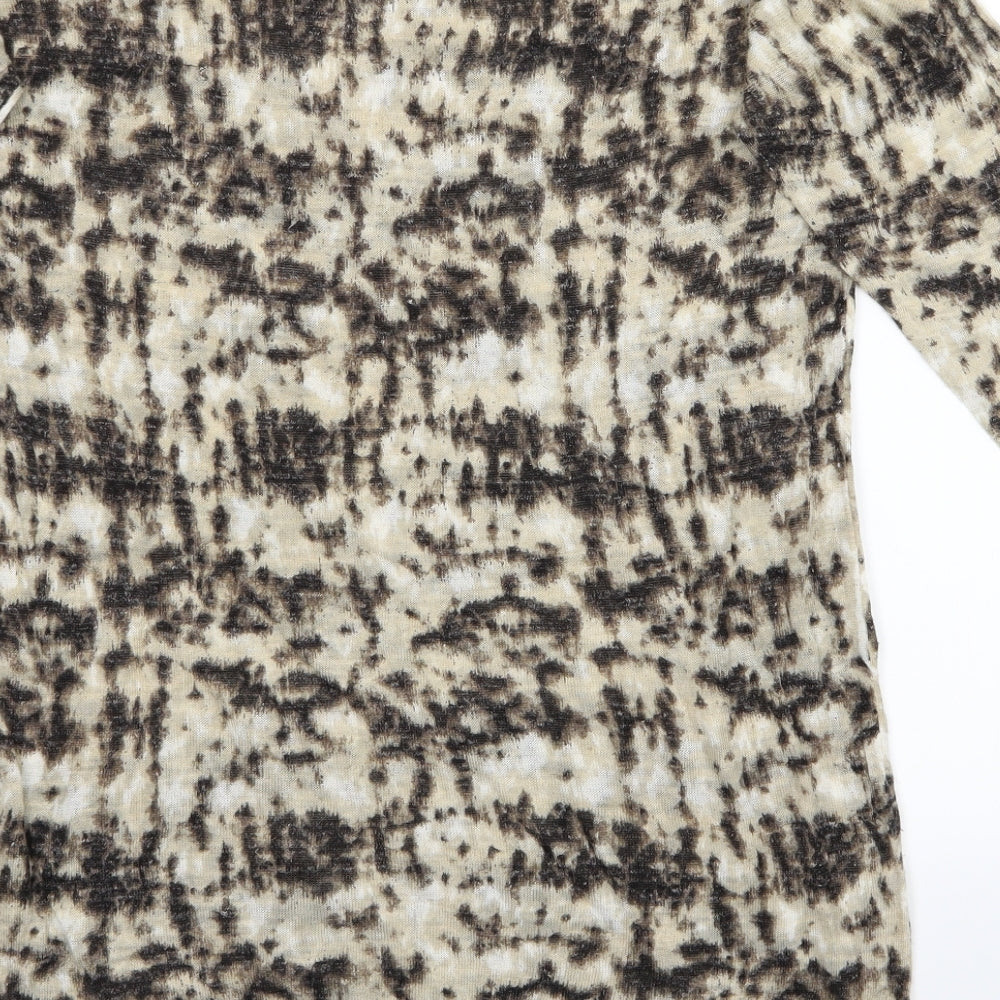 M&S Womens Yellow Fair Isle  Shirt Dress  Size 10