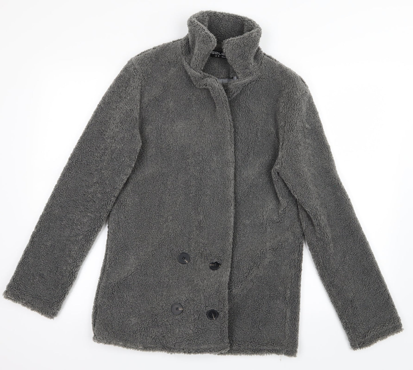 Select Womens Grey   Overcoat Coat Size 6