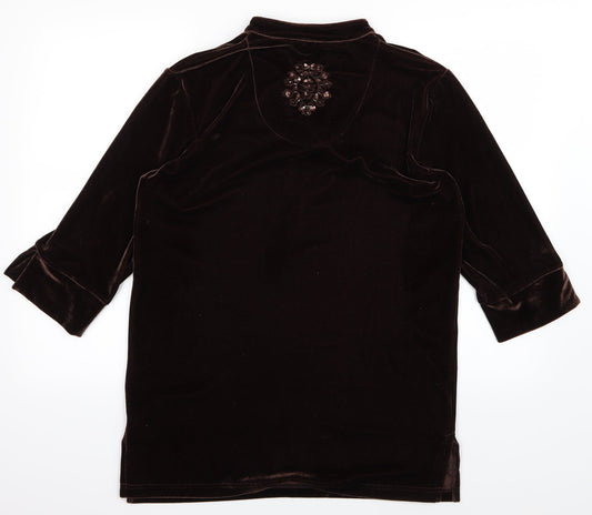 Style By Ewm Womens Brown   Pullover Jumper Size S