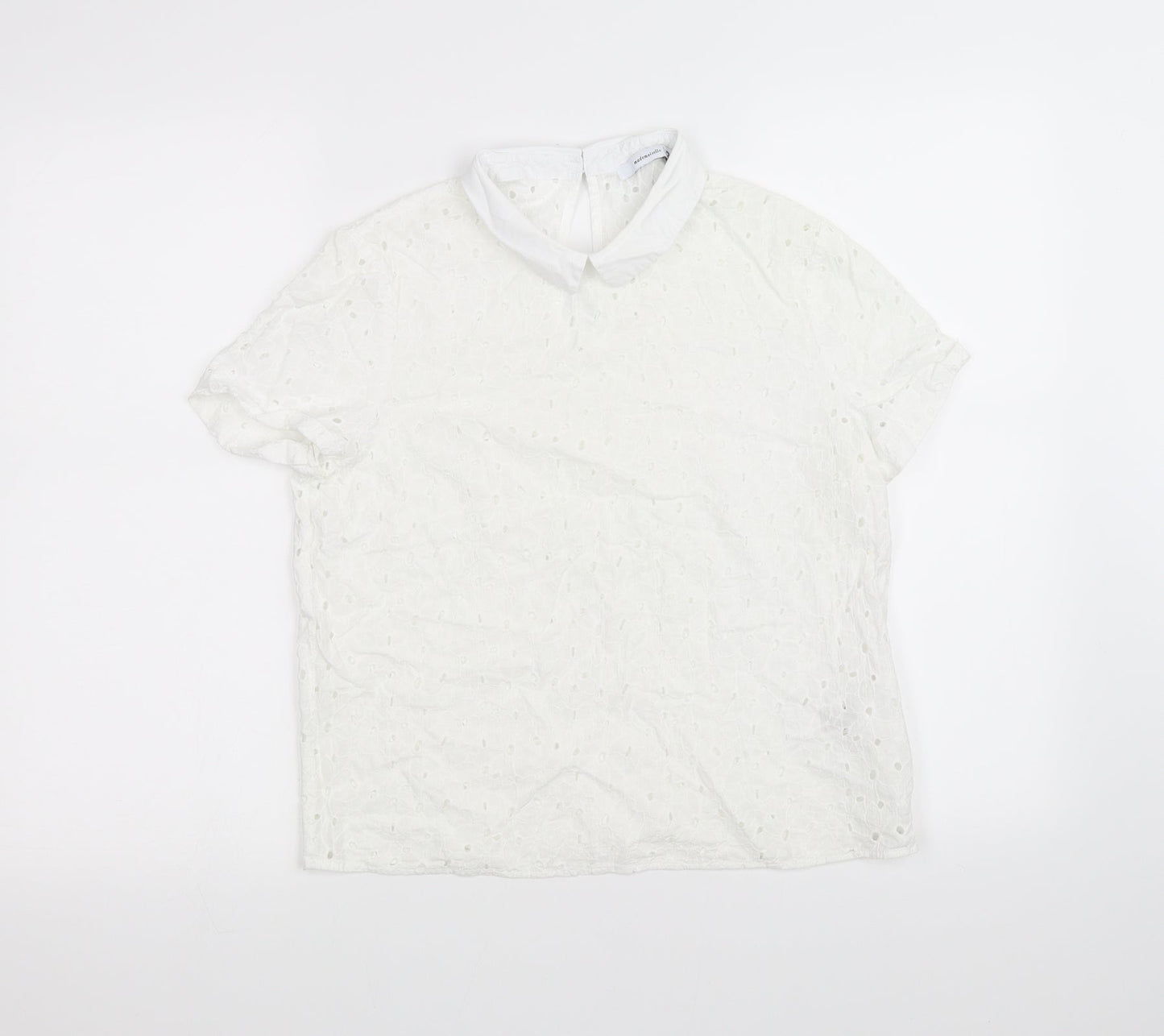 Mademoiselle R Womens White   Basic T-Shirt Size 10