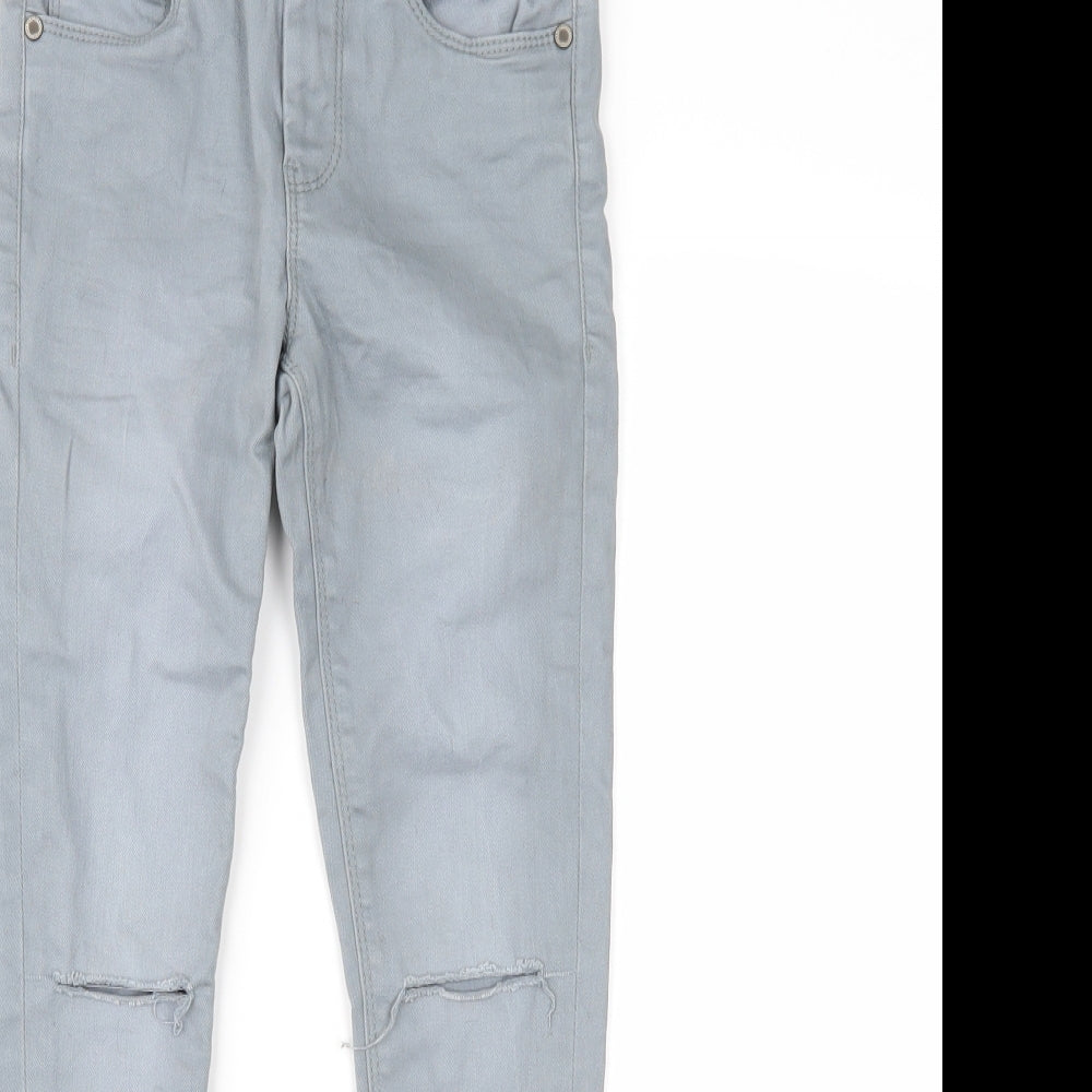 NEXT Boys Grey  Denim Skinny Jeans Size 8 Years - Distressed