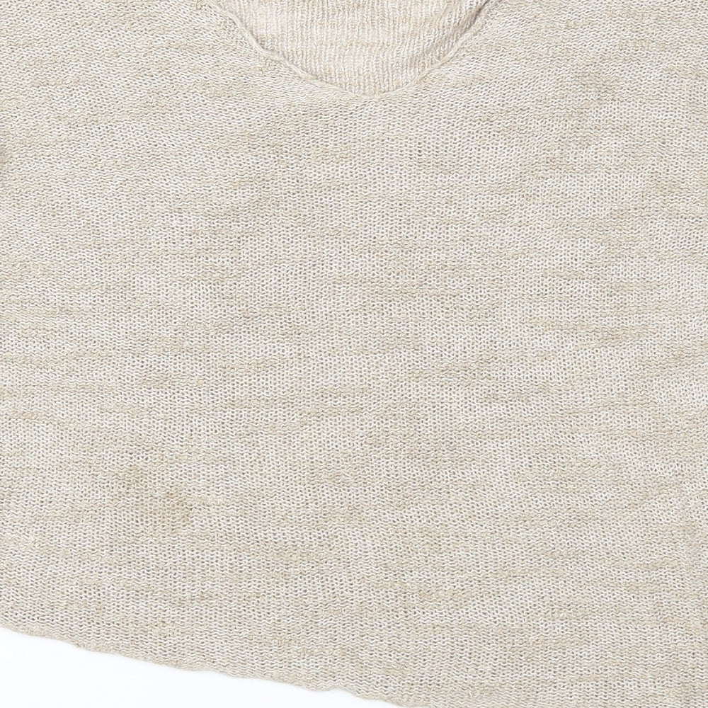 Zara Womens Beige  Knit Pullover Jumper Size S