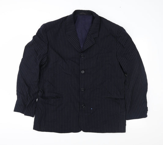 Woods & Gray Mens Blue Striped  Jacket Suit Jacket Size 40