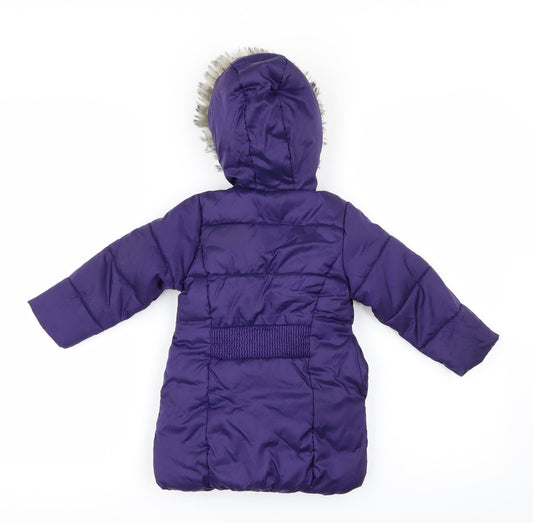 Mothercare Girls Purple   Jacket  Size 9-12 Months