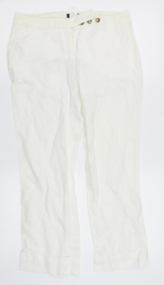 Sinequanone Womens White    Trousers One Size L24.5 in