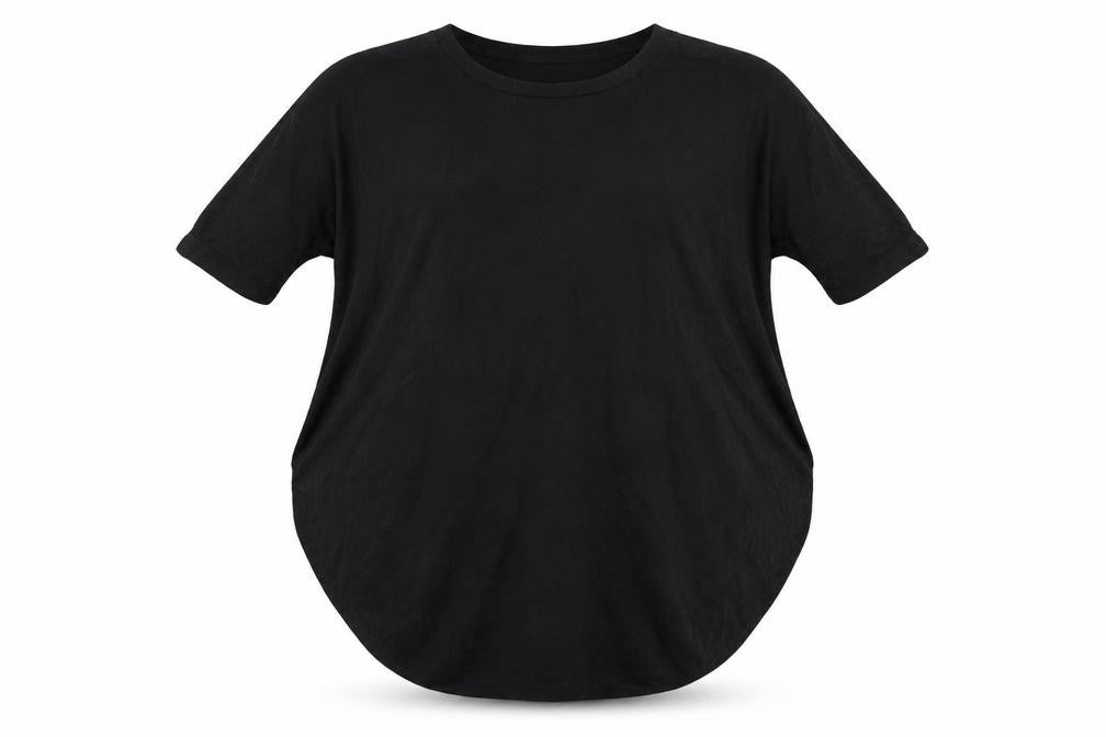 Front view of River Island women’s black basic t-shirt, size UK 8