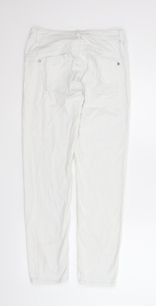 Blue Motion Womens White  Denim Straight Jeans Size 8 L28 in