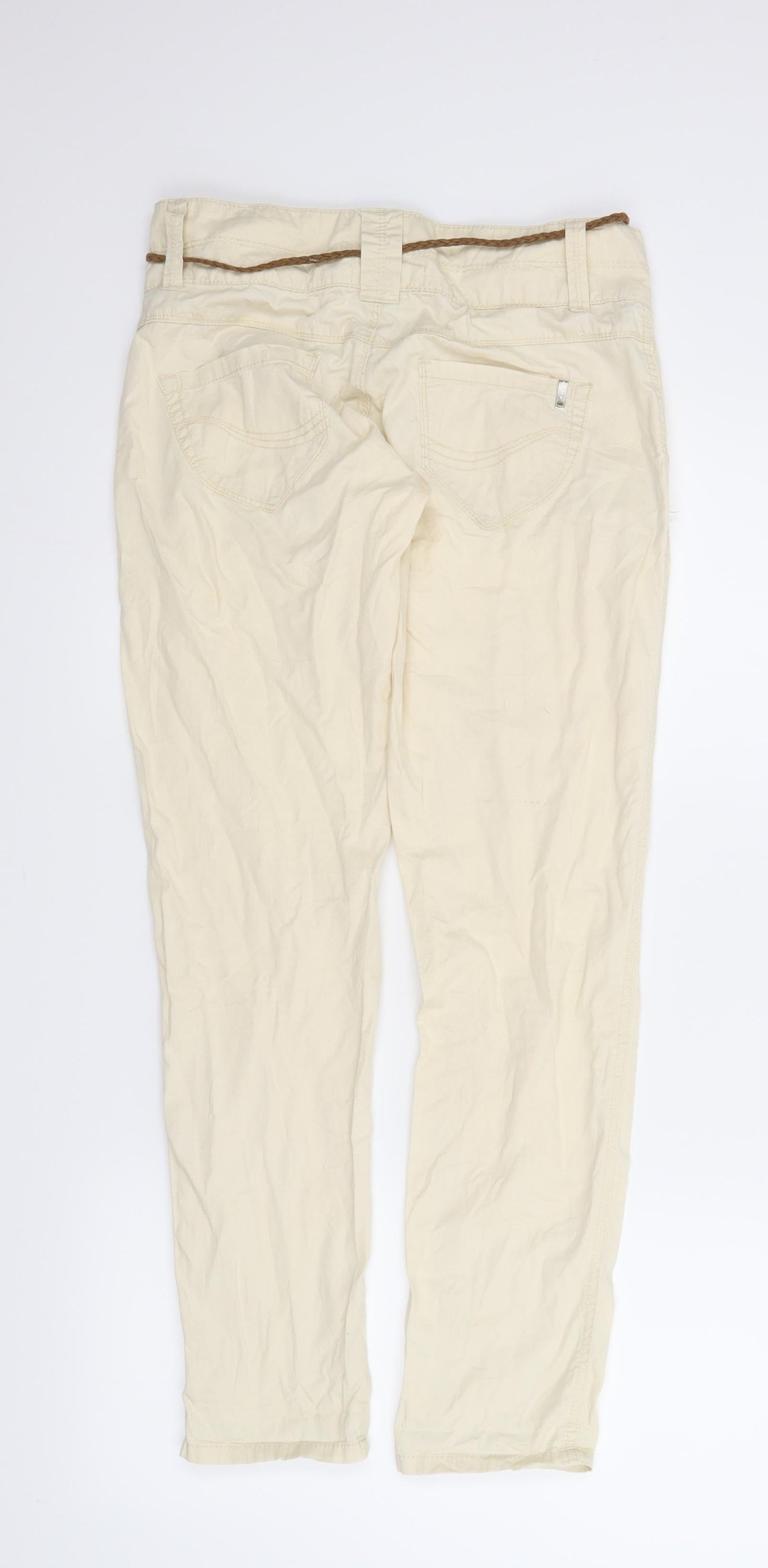 TALLY WEiJL Womens Beige   Carrot Trousers Size 6 L27.5 in - Belt included