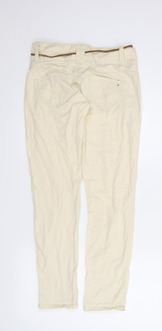 TALLY WEiJL Womens Beige   Carrot Trousers Size 6 L27.5 in - Belt included