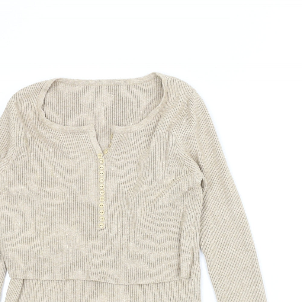 Preworn Womens Beige   Pullover Jumper Size XS