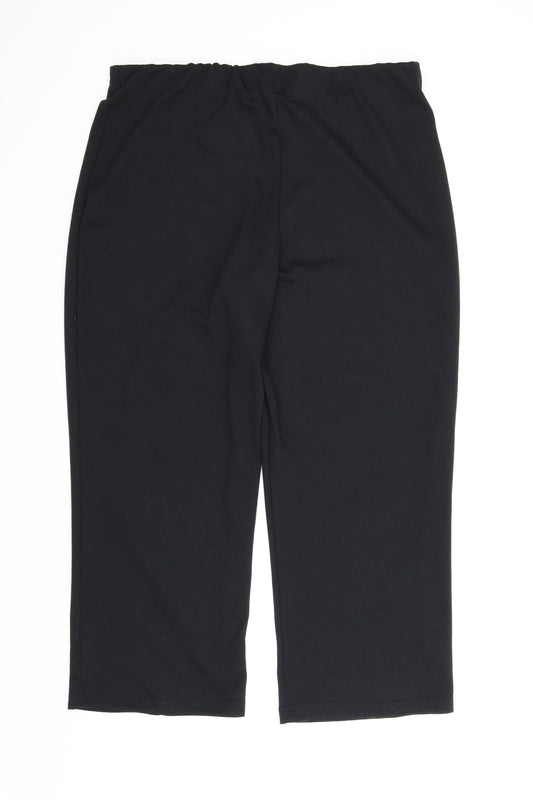 Anthology Womens Black   Capri Trousers Size 22 L26 in