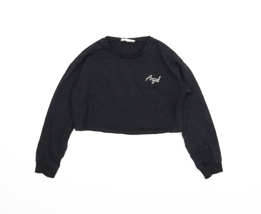 SheIn Girls Black   Pullover Jumper Size 12 Years  - Cropped