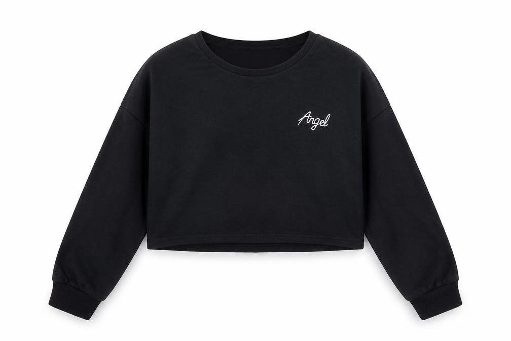 Front view of SHEIN girls’ black jumper, size 12, years - cropped