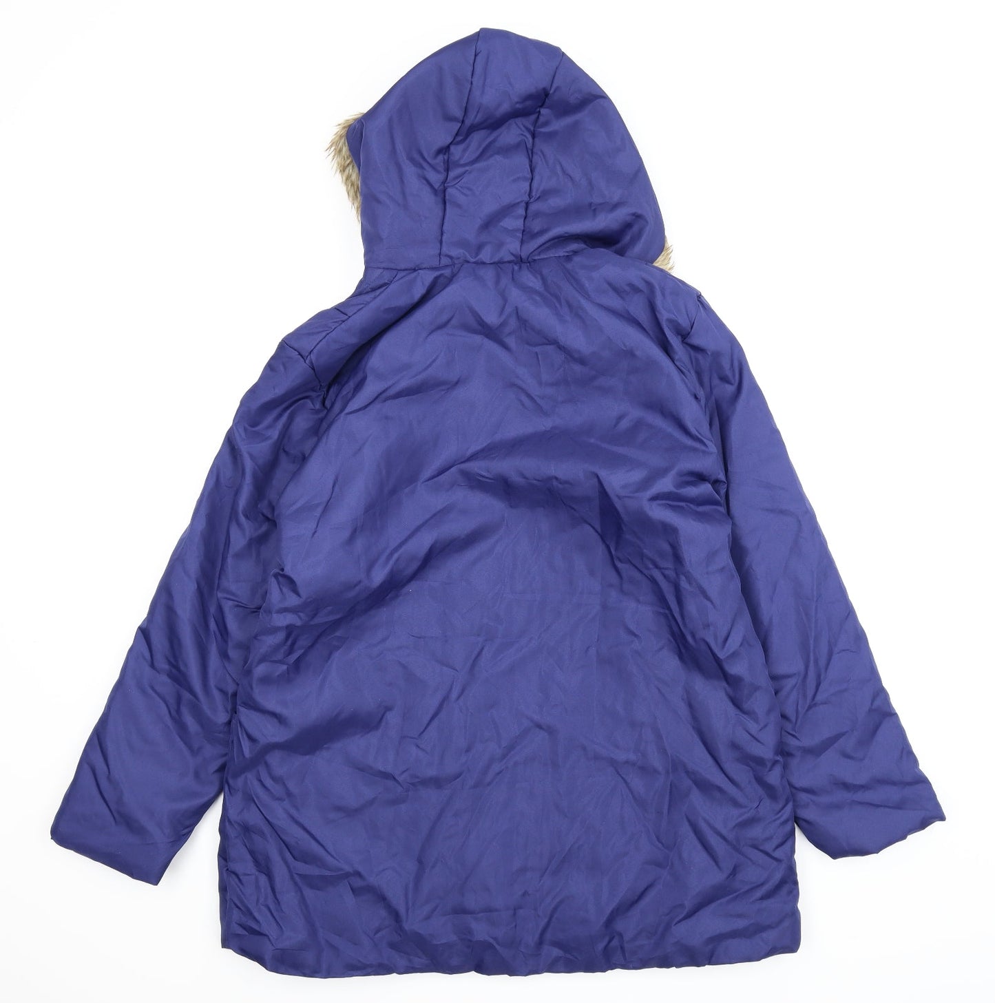 Anne De Lancay Womens Blue   Quilted Coat Size M